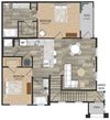 Two bedroom floor plan